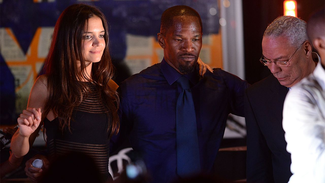 Jamie Foxx and Katie Holmes at 4th Annual Apollo In The Hamptons Benefit