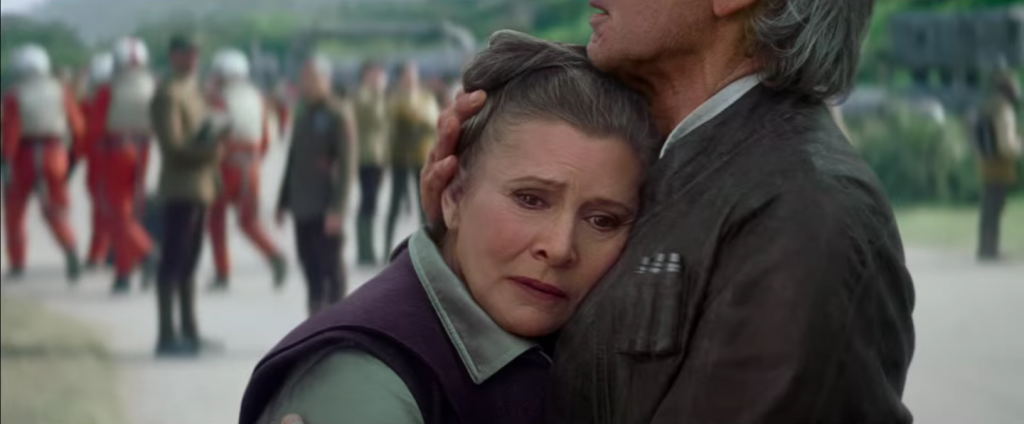 Carrie Fisher in Star Wars: The Force Awakens