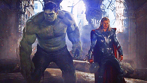 Hulk Punches Thor Gif