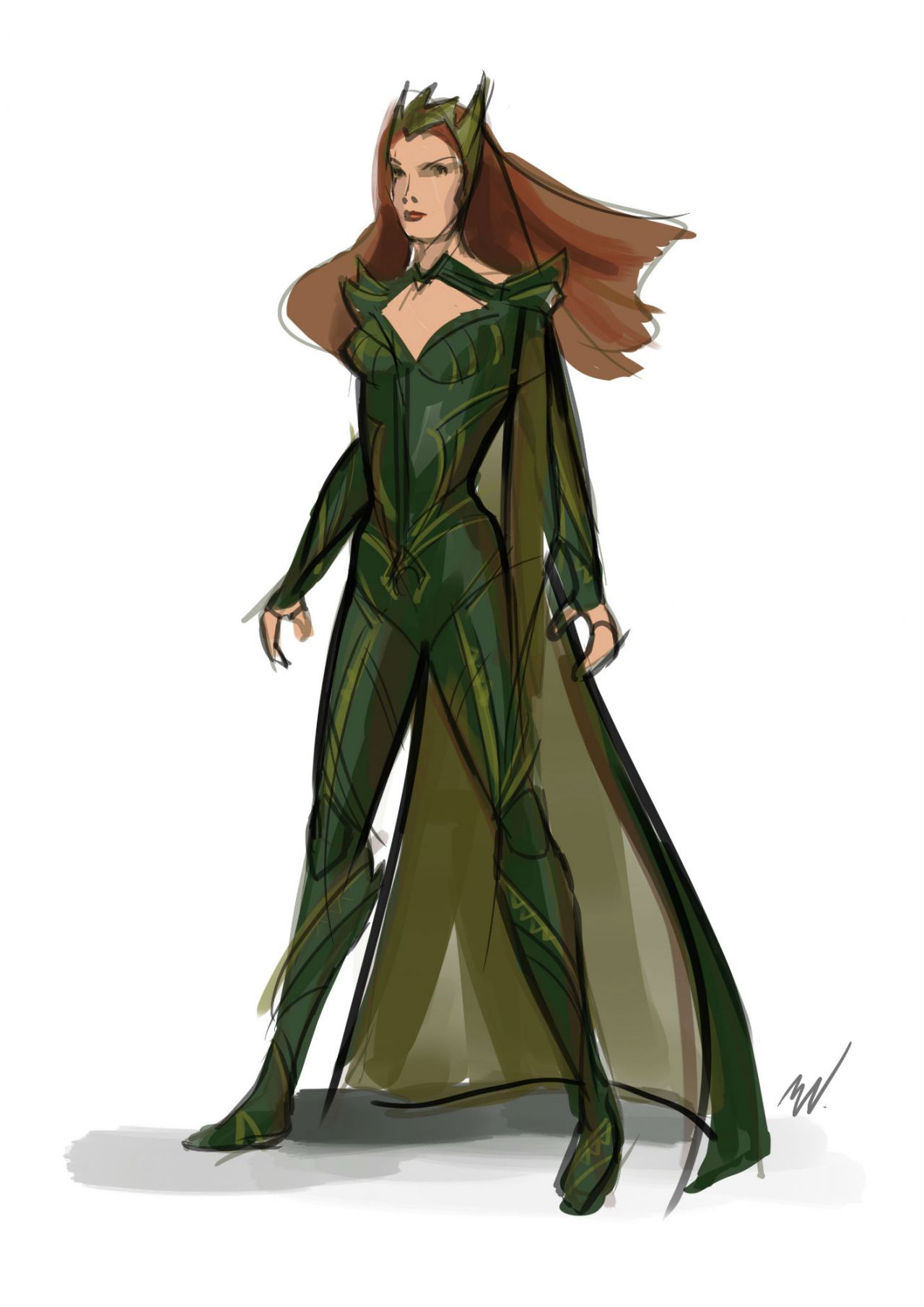Sketch Art of Mera in Justice League