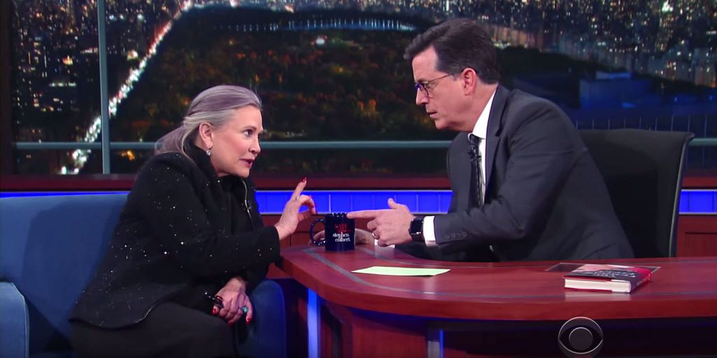 Carrie Fisher on Stephen Colbert