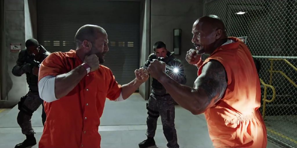 Jason Statham and Swayne Johnson in Fate of the Furious