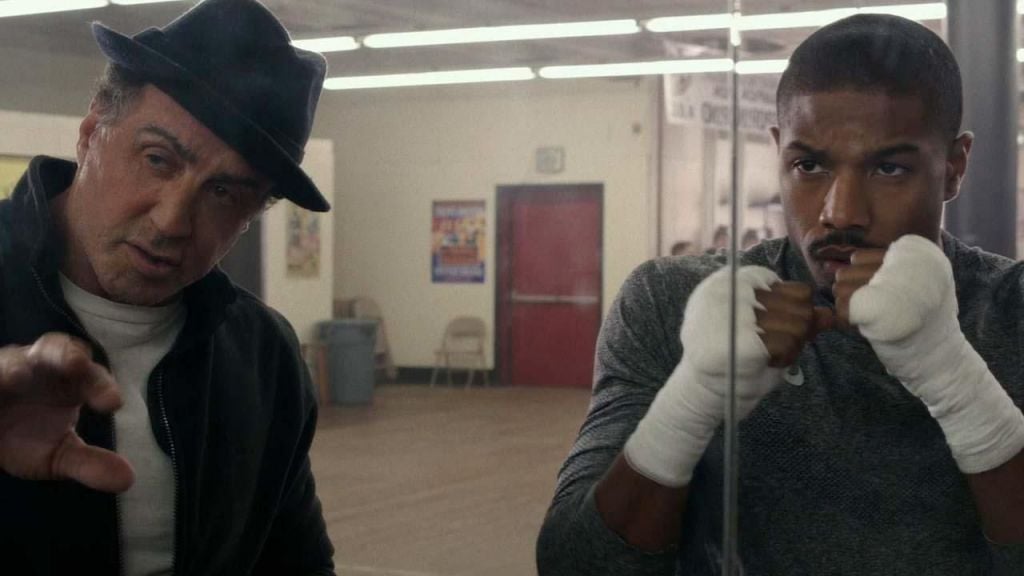 Sylvester Stallone and Michael B Jordon in Creed