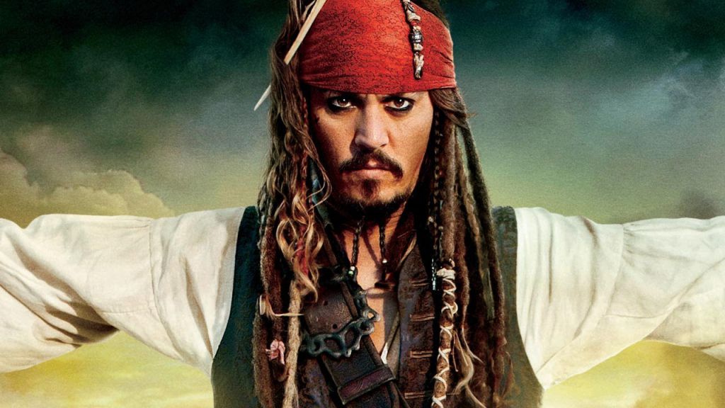 Johnny Depp in the Pirates of the Caribbean Poster