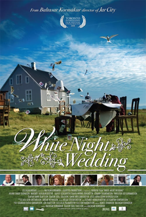 white wedding poster