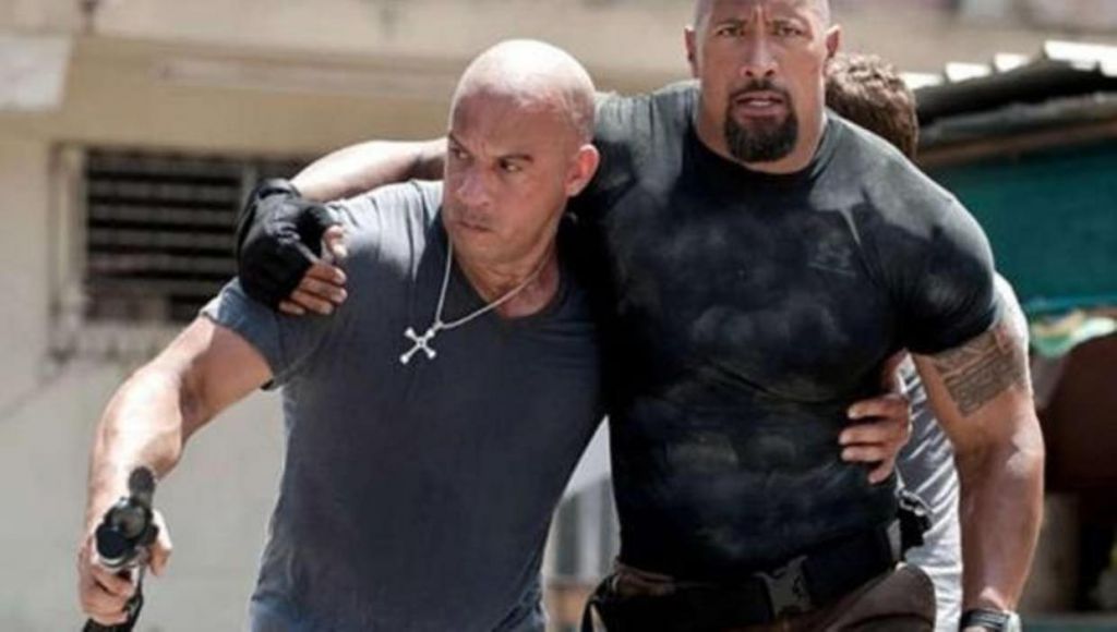 The Rock and Vin Diesel in Fast Five